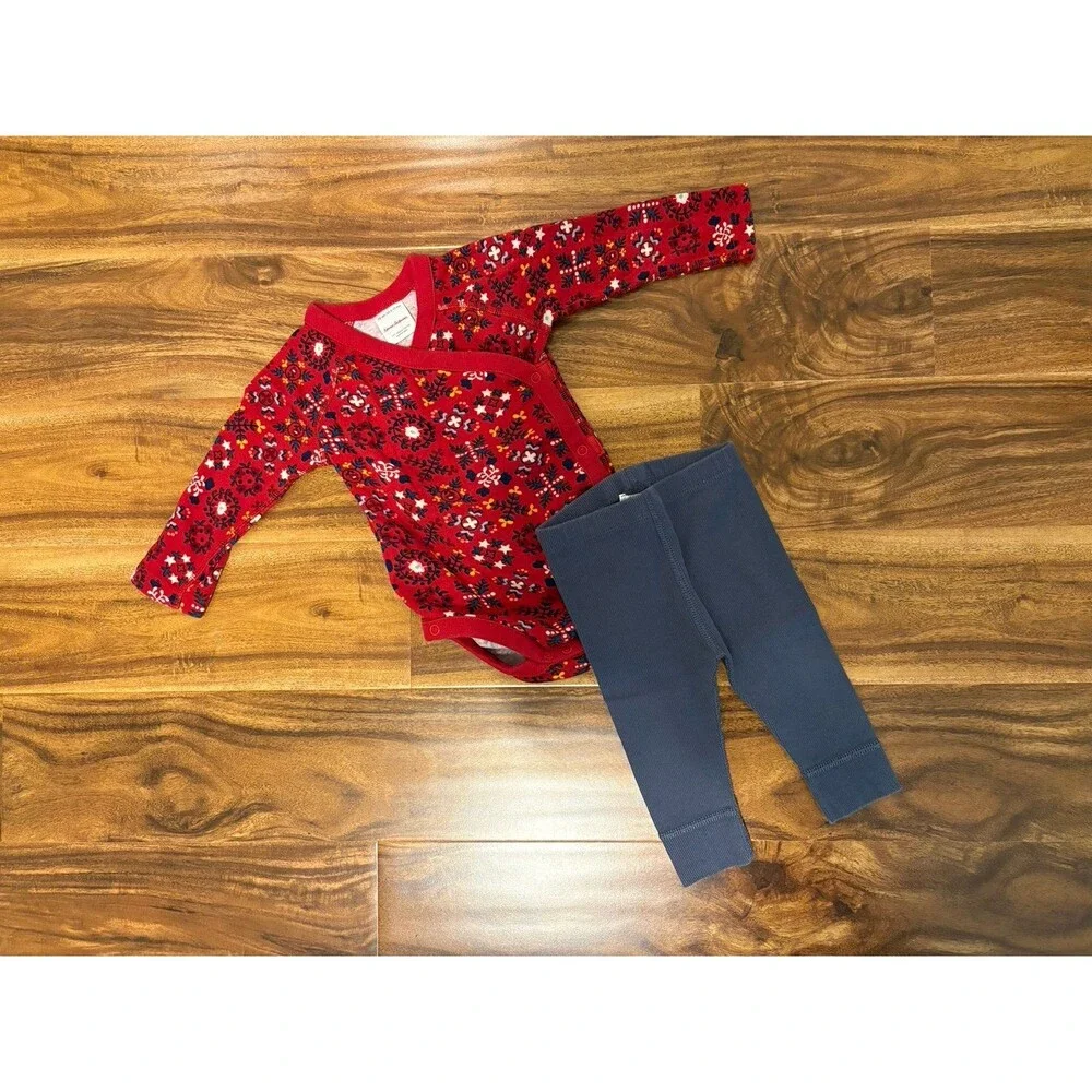 Hanna Andersson Bodysuit/Legging Set, Size 6-12 months